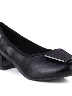 Dámské lodičky na klínku pohodlné černé M.Daszynski model 22068924 3 - M. Daszyński
