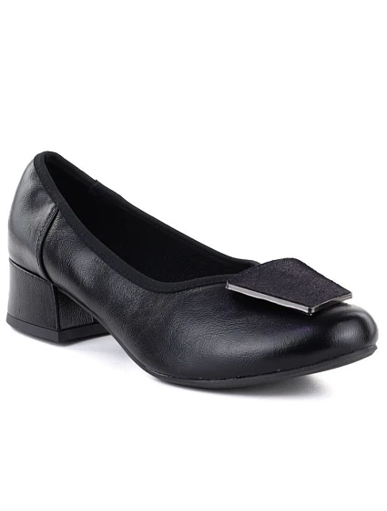 Dámske pohodlné čierne lodičky na klinoch M.Daszynski SA279-1 3