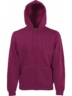 Fruit of the Loom Classic Hooded Sweat Jacket Mikina s kapucňou 16.2062 bordová