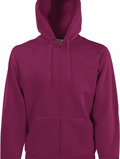 Fruit of the Loom Classic Hooded Sweat Jacket Mikina s kapucňou 16.2062 bordová