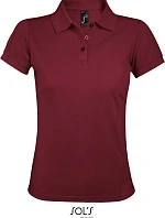 SOL'S Prime Women Dámske polo tričko z hrubej bavlny 25.0573 bordová