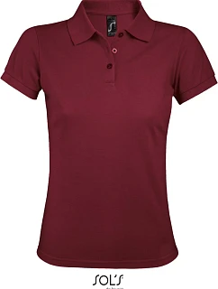 SOL'S Prime Women Dámské piqué polo z těžké bavlny model 22409518 burgundy