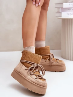 Sněhule S Na Platformě Hnědé model 21676659 - Boto