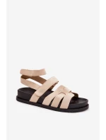 Eko Semišové Sandály Dámské S Béžové model 21699103 - Boto