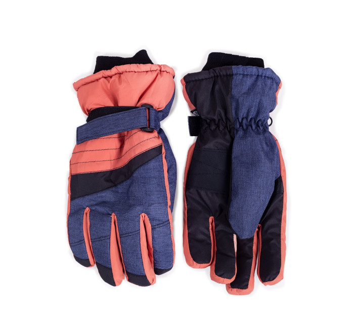 Yoclub Pánske zimné lyžiarske rukavice REN-0272F-A150 Multicolour