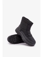 Pánske snehové topánky na zips s kožušinovou izoláciou čierne Linnora Pánske snehové topánky na zips s kožušinovou izoláciou čierne Linnora