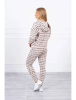 Dámská souprava s potiskem model 20318247 béžová - Kesi Dámská souprava s potiskem model 20318247 béžová - Kesi
