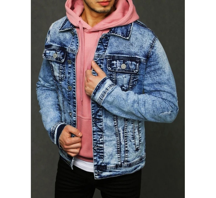 Pánska džínsová bunda modrá TX3224 Pánska džínsová bunda modrá TX3224