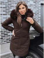 Dámska prešívaná bunda s kožušinou hnedá FashionStreet TY5222 Dámska prešívaná bunda s kožušinou hnedá FashionStreet TY5222