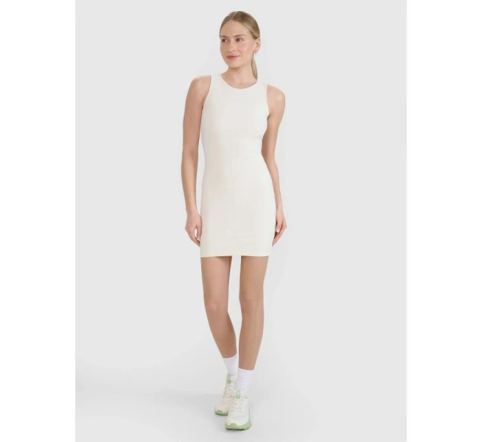 Dámske mini šaty z rebrovaného úpletu 4F 4FRSS25TDREF188-11S