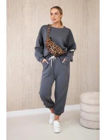 Súprava tepláky + nohavice butter fabric graphite Súprava tepláky + nohavice butter fabric graphite