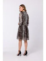 S337 Šifónové šaty s viazaným výstrihom - model 2 S337 Šifónové šaty s viazaným výstrihom - model 2