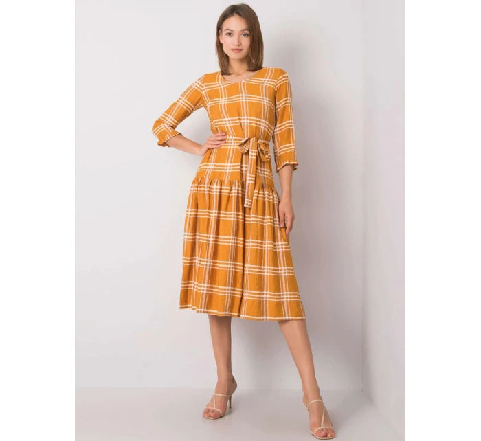 Dámské šaty model 18909747 tmavě žlutá Lakerta - FPrice