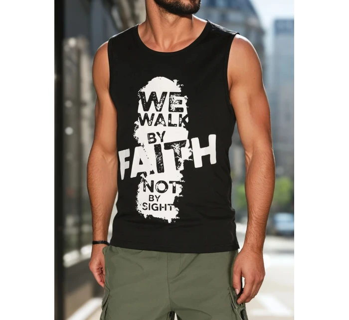 Pánské tričko bez rukávů černé Dstreet model 21988539 - FashionStreet