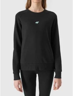 4F Juniorská dievčenská mikina z organickej bavlny bez kapucne