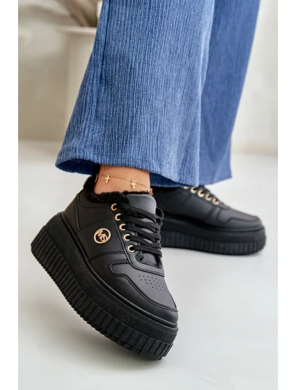 Sneakersy Sportovní Obuv Dámská Zateplená Na Masivní Podešvi Černé model 21668413 - Boto