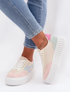 Dámské tenisky na platformě z eko semiše vícebarevné model 21997817 - Boto