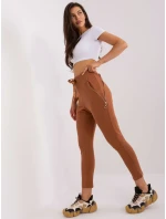 Spodnie dresowe EM DR HW 20 model 18761672 jasny brązowy - FPrice Spodnie dresowe EM DR HW 20 model 18761672 jasny brązowy - FPrice