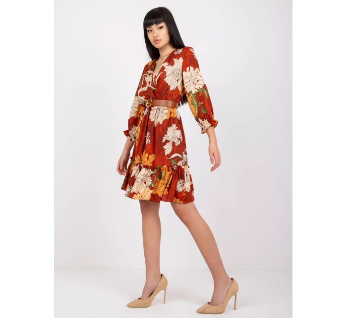 Šaty LC SK 22K model 17407784 tmavě oranžová - FPrice Šaty LC SK 22K model 17407784 tmavě oranžová - FPrice