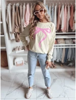 Dámska nadrozmerná mikina SOFTTIE béžová FashionStreet BY1356 Dámska nadrozmerná mikina SOFTTIE béžová FashionStreet BY1356