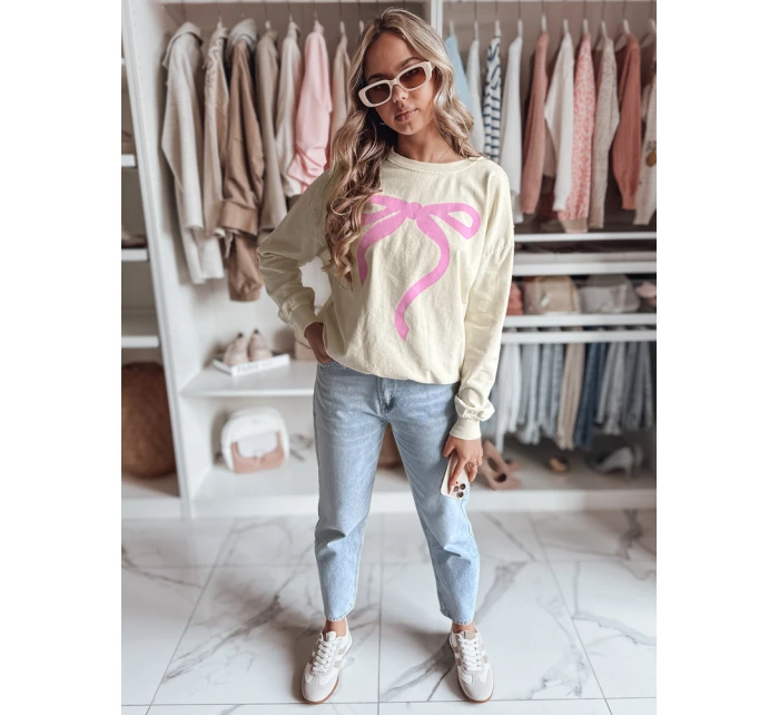 Dámska nadrozmerná mikina SOFTTIE béžová FashionStreet BY1356 Dámska nadrozmerná mikina SOFTTIE béžová FashionStreet BY1356