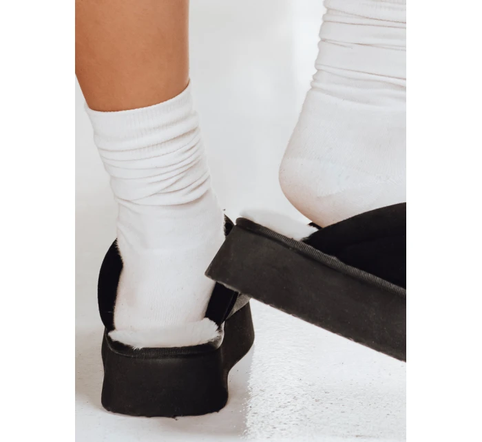 Dámské zateplené žabky černé Dstreet model 21994321 - FashionStreet