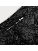 Čierna dámska prešívaná bunda (RQW-7009)