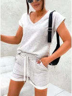 Bavlnená letná súprava béžová melanž (VE87)