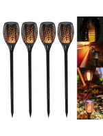 SOLÁRNA LAMPA TANCUJÚCE PLAMENE 10X10X79CM 36 LED