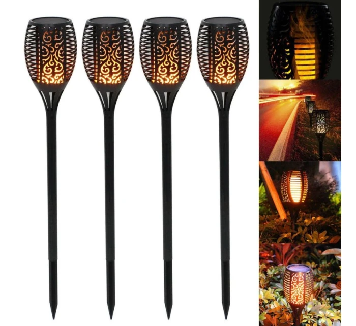 SOLÁRNA LAMPA TANCUJÚCE PLAMENE 10X10X79CM 36 LED