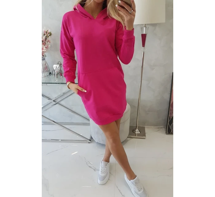 Šaty s kapucňou fuchsiová