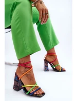 Modne Sandały Na Obcasie Multikolor Josette Modne Sandały Na Obcasie Multikolor Josette