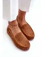 Zamszowe Mokasyny Damskie Camel S.Barski LR755