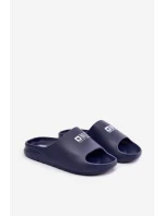 Piankowe Klapki Męskie Z Logo Big Star RR174A014 Granatowe