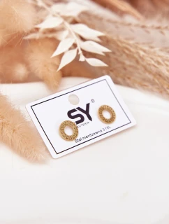 Zlaté Náušnice Kroužky Ze Nerezové Oceli