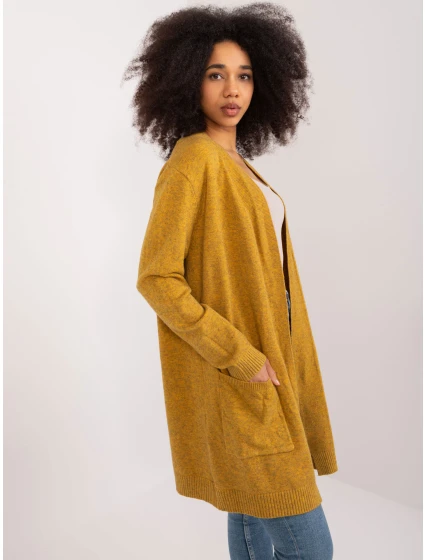 Sweter PM SW model 21302236 ciemny żółty - FPrice Sweter PM SW model 21302236 ciemny żółty - FPrice