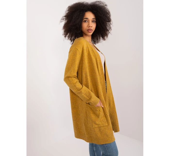 Sweter PM SW model 21302236 ciemny żółty - FPrice Sweter PM SW model 21302236 ciemny żółty - FPrice