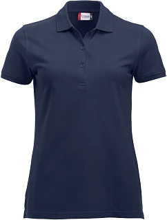 Clique Classic Marion S/S Dámske polo tričko z hrubej bavlny 67.8246 tmavomodrá