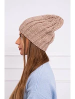 Fleecová čepice Ida model 18751197 tmavě béžová - K-Fashion Fleecová čepice Ida model 18751197 tmavě béžová - K-Fashion