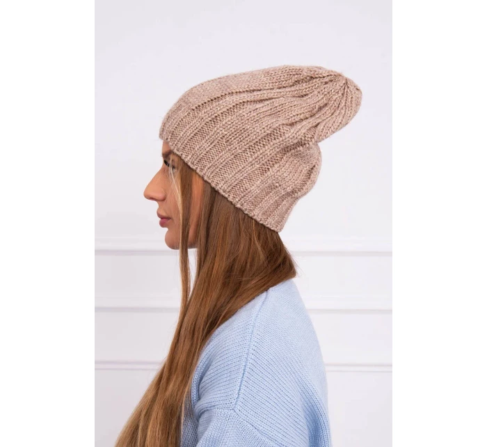 Fleecová čepice Ida model 18751197 tmavě béžová - K-Fashion Fleecová čepice Ida model 18751197 tmavě béžová - K-Fashion