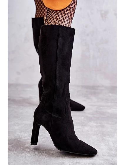 Dámské kozačky Na Vysokém Podpatku Černé Love model 21540237 - Boto