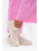 Materiałowe Trampki Damskie Big Star RR274768 Beżowe