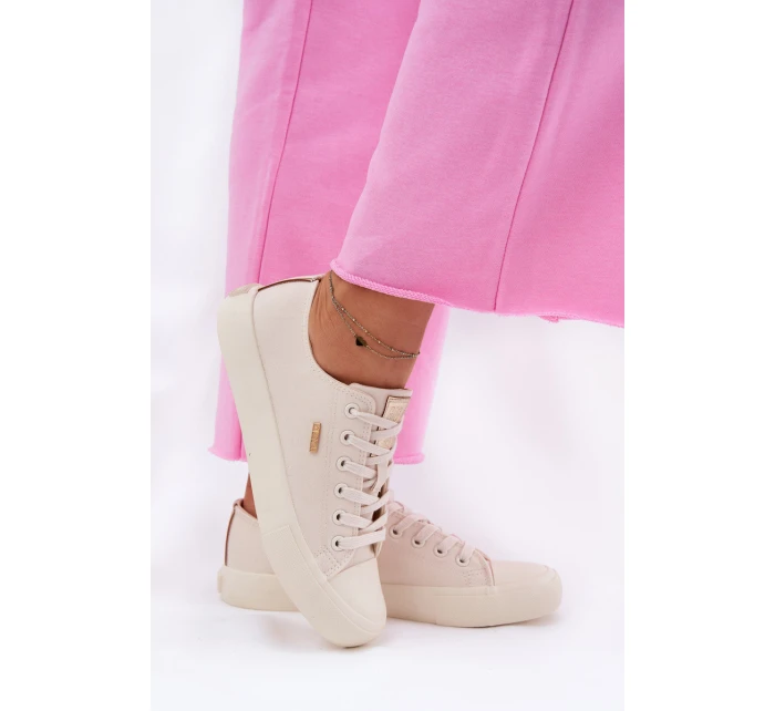 Materiałowe Trampki Damskie Big Star RR274768 Beżowe