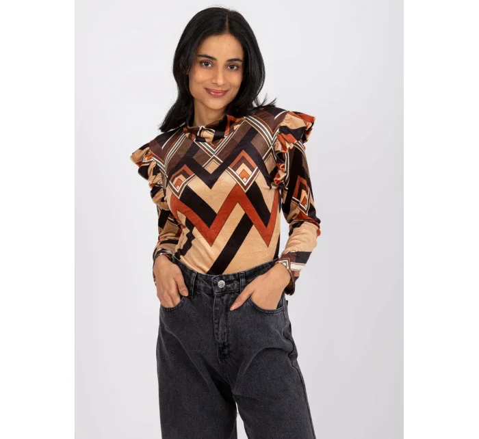 Blúzka DHJ BZ 6533C 1.81P čierna a béžová Blúzka DHJ BZ 6533C 1.81P čierna a béžová