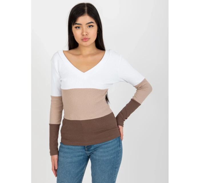 Blúzka RV BZ 8429.18P bielo-hnedá