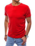 Jednofarebné pánske tričko červené Dstreet RX5306