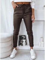 Dámské kalhoty tmavě hnědé model 21971925 - Dstreet Dámské kalhoty tmavě hnědé model 21971925 - Dstreet