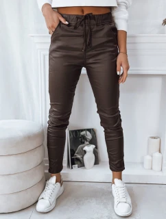 Dámské kalhoty tmavě hnědé model 21971925 - Dstreet