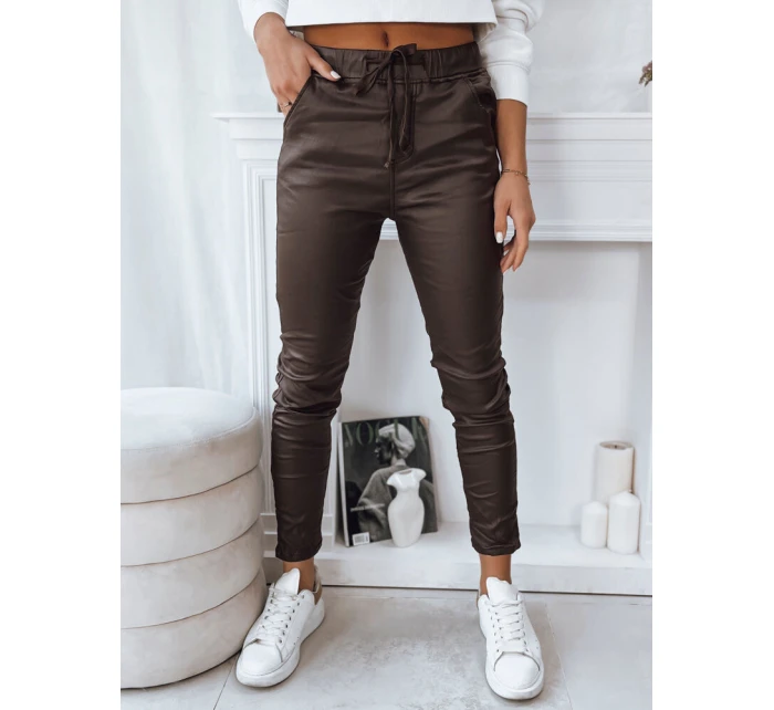 Dámské kalhoty tmavě hnědé model 21971925 - Dstreet Dámské kalhoty tmavě hnědé model 21971925 - Dstreet