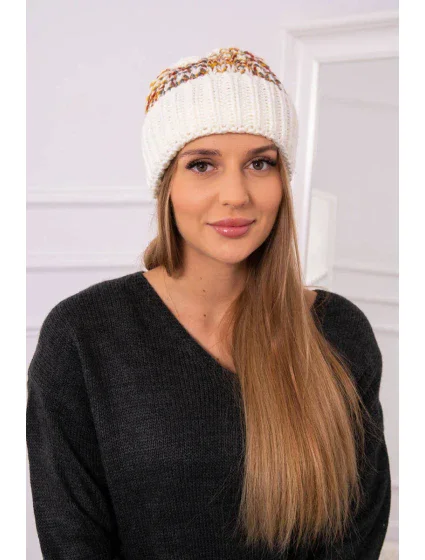 Dámská čepice Iris model 18751797 ecru - K-Fashion